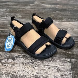 Hey Dude Carson Sandal Mens Size 12 Sport Mode Black Comfort Hiking New In Bag